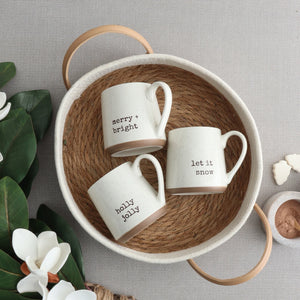 Winter Phrase Speckled Mug | 8 oz