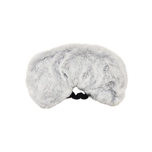 Faux Fur Warming Eye Mask | Frosted Grey