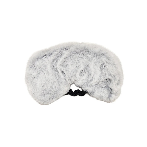 Faux Fur Warming Eye Mask | Frosted Grey
