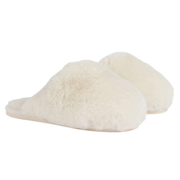 Cotton + Cashmere Plush Slippers