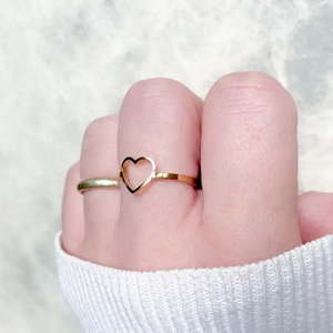 Open Heart Ring Gold