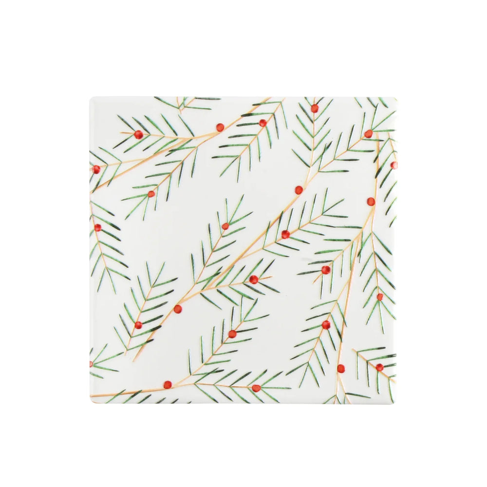 Textured Ceramic Coaster Slim Holly | Set of 6