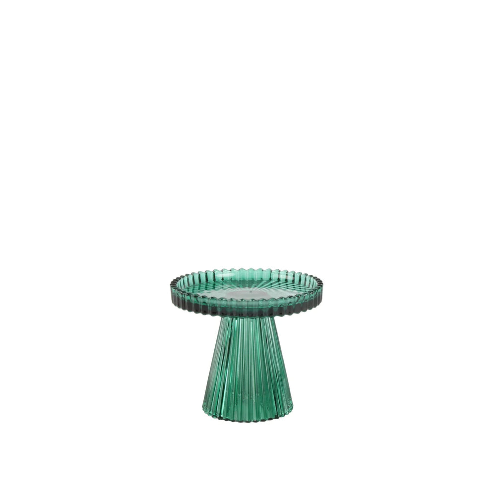 Empire Tree Pillar Candle Holder Green | 4"