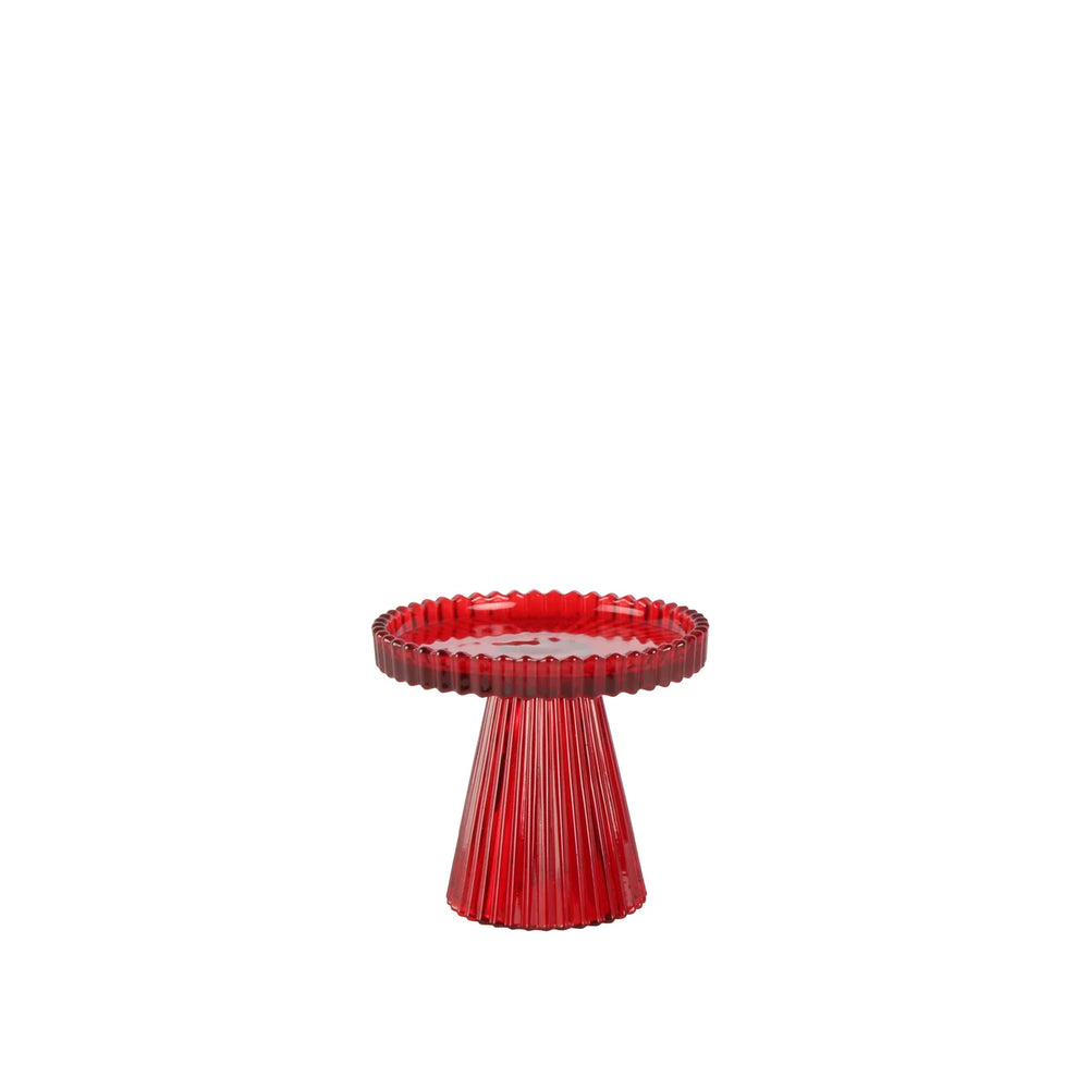 Empire Tree Pillar Candle Holder Red | 4"