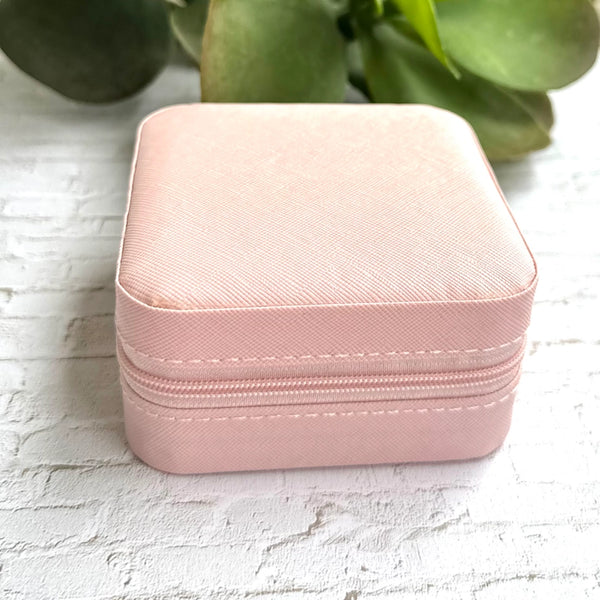 Vegan Leather Travel Jewelry Box