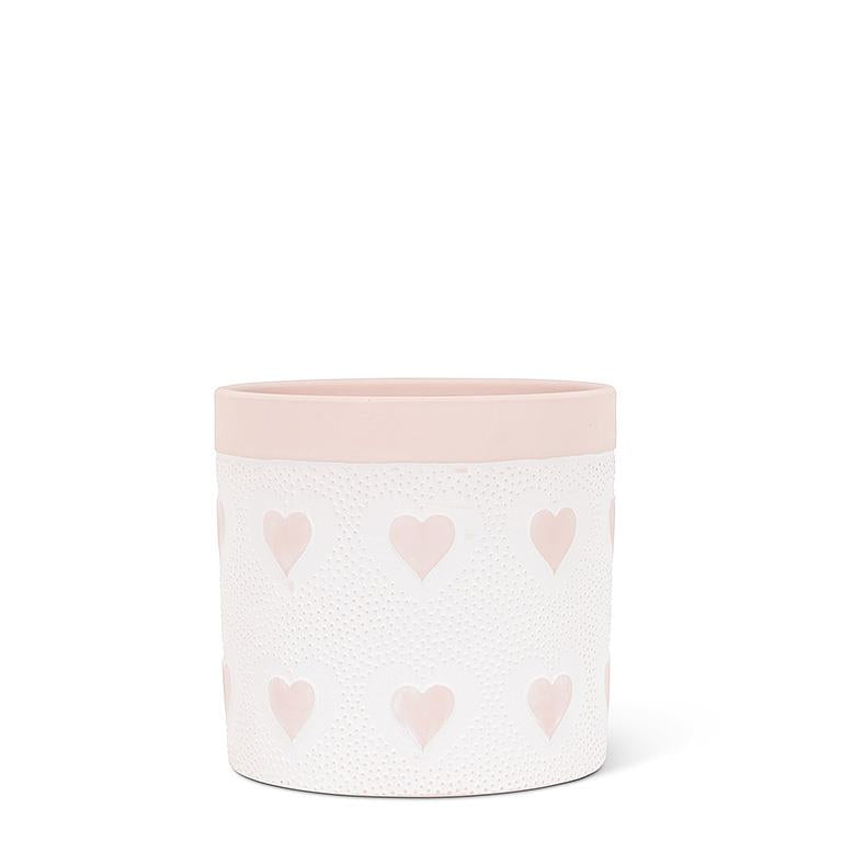 Spring Decor - Heart Icon Pink Planter