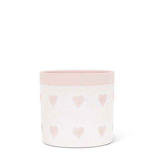 Spring Decor - Heart Icon Pink Planter