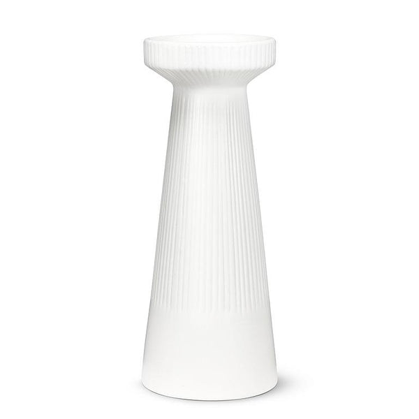 Spring Decor - Large Ribbed White Pillar
