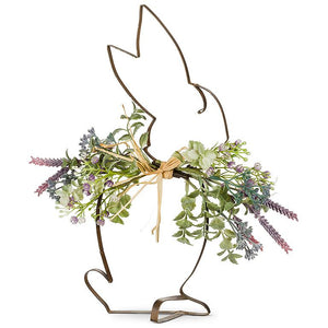 Spring Decor - Metal Bunny Standee