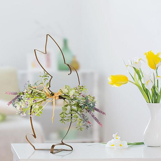 Spring Decor - Metal Bunny Standee