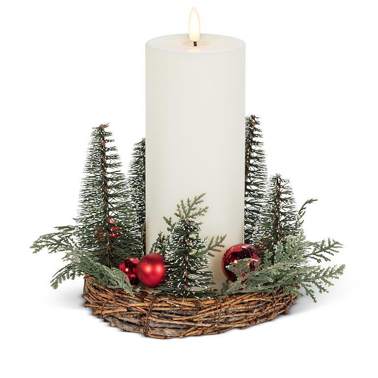 Tree and Ornament Candle Ring | 6"