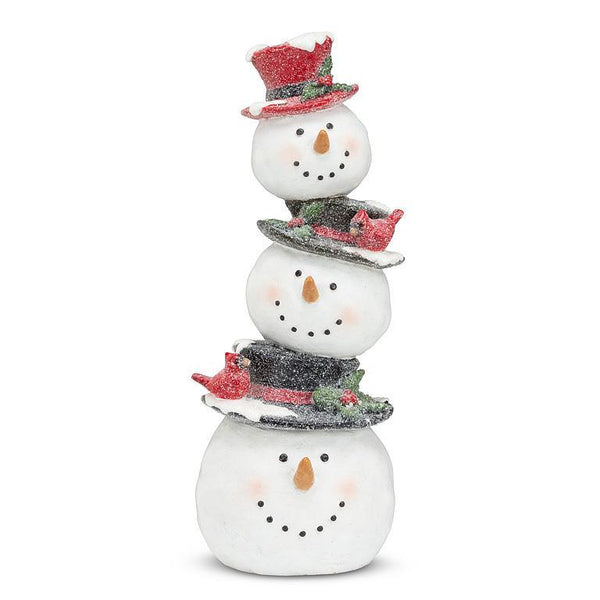 Stacked Snowman Figurine | 11"