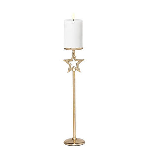Star Pillar Candle Holder | Set of 3