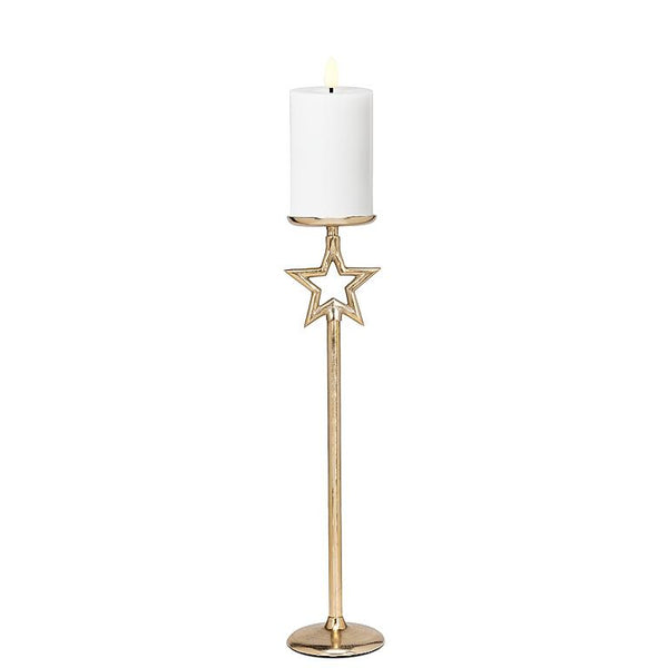 Star Pillar Candle Holder | Set of 3