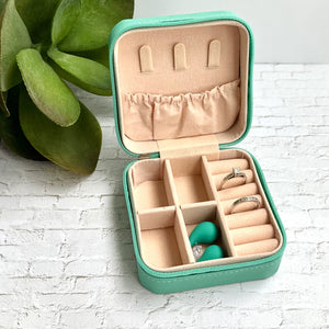 Vegan Leather Travel Jewelry Box