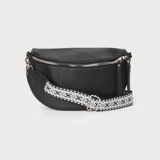 Saddle Crossbody Bag - Black