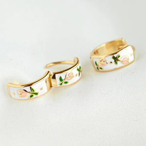 Flower Hoop Earring