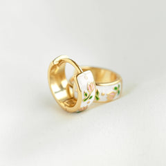 Flower Hoop Earring
