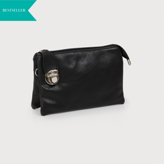 Crossbody Caracol Clutch Bag - Black
