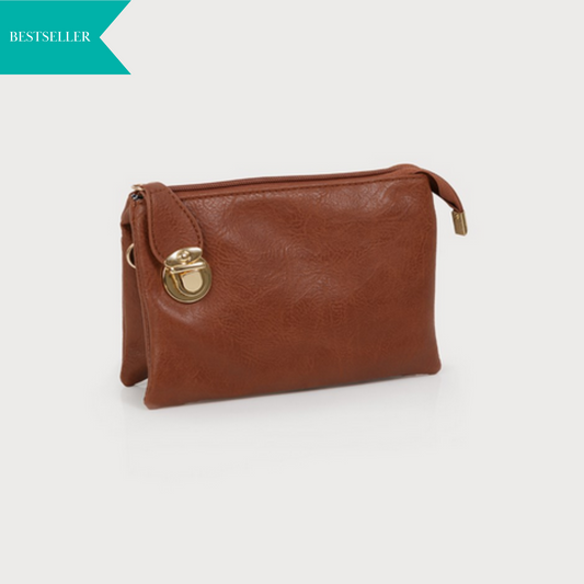 Crossbody Clutch Bag - Camel