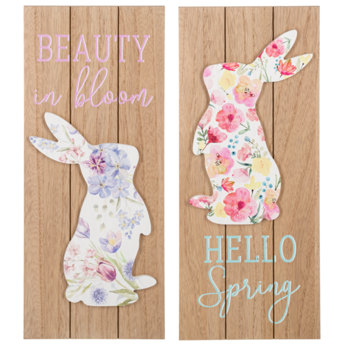 Spring Decor - Wall Sign w Bunny
