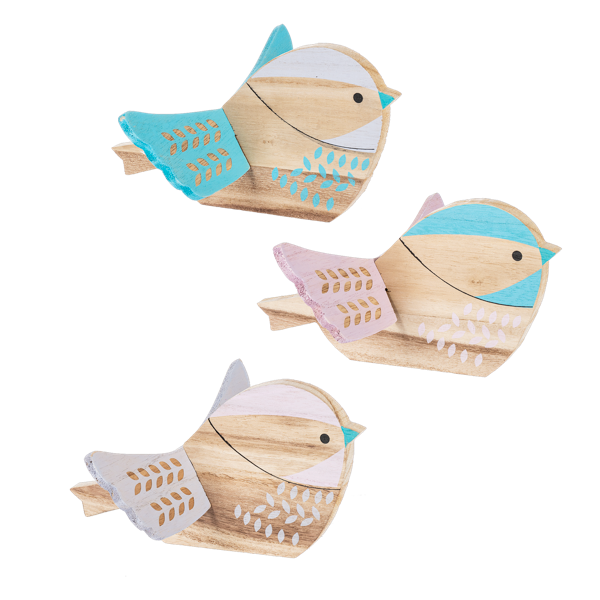 Spring Decor - Wood Bird Figures