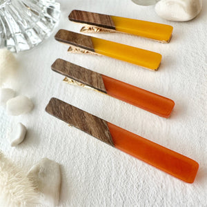 Duckbill Hair Clips | Wood & Acetate