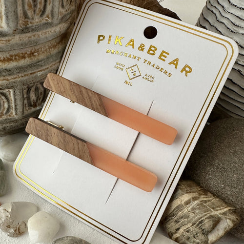 Duckbill Hair Clips | Wood & Acetate