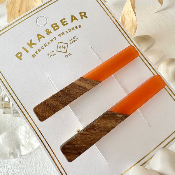 Duckbill Hair Clips | Wood & Acetate