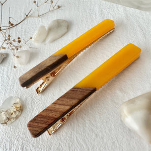 Duckbill Hair Clips | Wood & Acetate