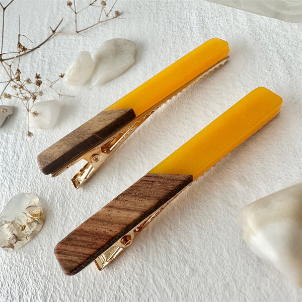 Duckbill Hair Clips | Wood & Acetate