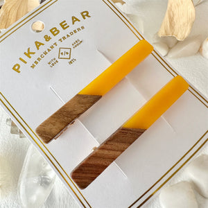 Duckbill Hair Clips | Wood & Acetate