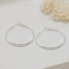 Estella Hoop Earrings Silver