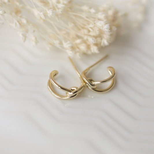 Reign Hoop Earrings Gold