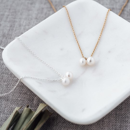 Fresh Water Pearl Necklace Gold