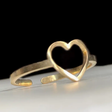 Open Heart Ring Gold