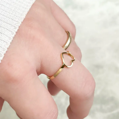 Open Heart Ring Gold