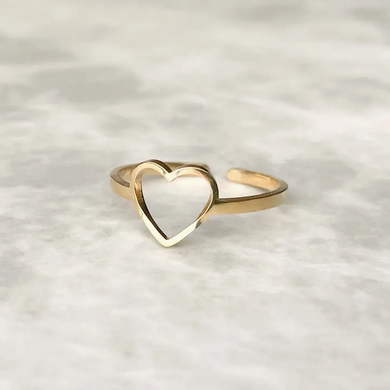 Open Heart Ring Gold