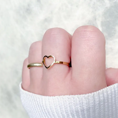 Open Heart Ring Gold