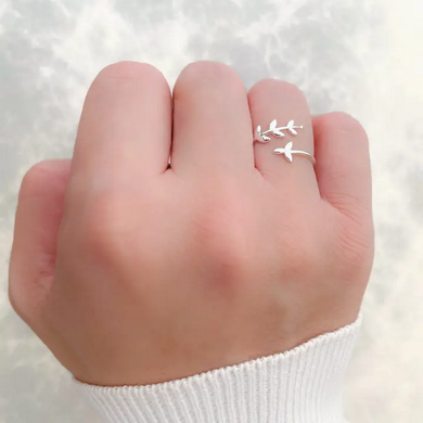 Olive Leaf Ring Silver