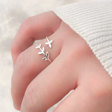 Olive Leaf Ring Silver