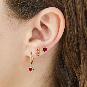 January Birthstone Earrings - Gold