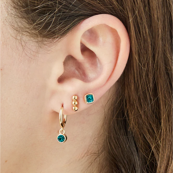 May Birthstone Earrings - Gold