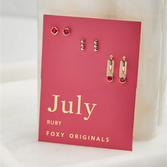 July Birthstone Earrings - Gold