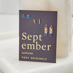 September Birthstone Earrings - Gold
