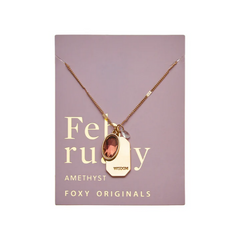 February Birthstone Necklace - Gold