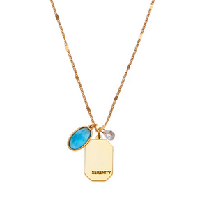 March Birthstone Necklace - Gold