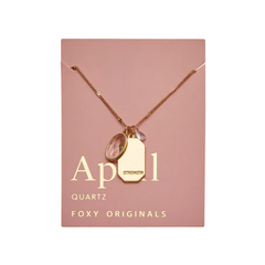 April Birthstone Necklace - Gold