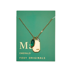 May Birthstone Necklace - Gold