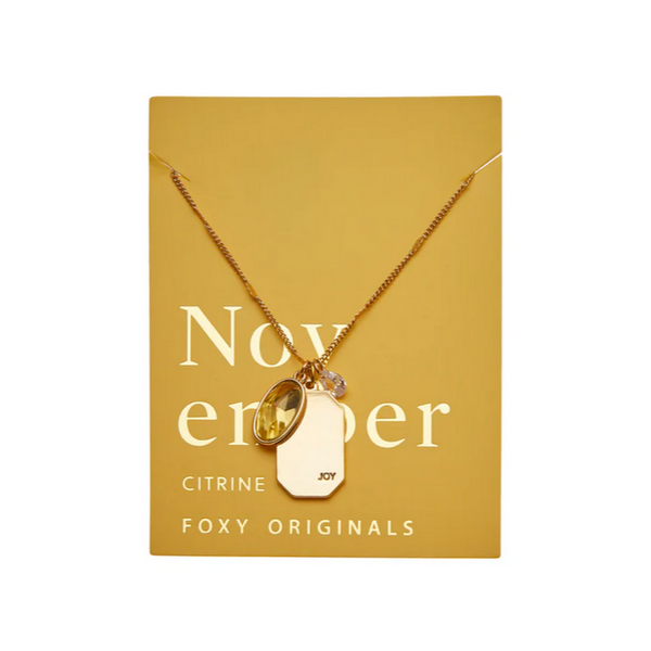 November Birthstone Necklace - Gold